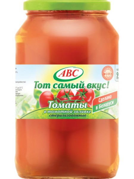 конс. Томаты в томатной заливке АВС 970г*6 ст.банка конс. Томаты в томатной заливке АВС 970г*6 ст.банка